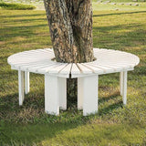 Wooden wrap Around Tree Bench Weatherproof，Semi Circle Garden Bench，Curved Outdoor Bench，for Garden - Photo 1