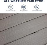 VICLLAX 40.6" Round Metal Outdoor Dining Table for 4, Patio Table with Umbrella Hole and Storage Shelf for Garden, Lawn - Photo 7