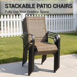 Patio Chairs Set of 4, Outdoor Dining Chairs Set of 4 - Photo 4