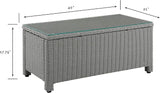 Crosley Furniture Bradenton All Weather Rattan Wicker Outdoor Coffee Table for Patio, Deck, Porch, Gray - Photo 3
