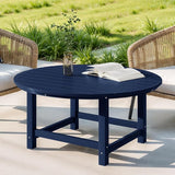 Costaelm Patio Conversation Table, Tatio Accent HDPE Outdoor Weather Resistant - Photo 1