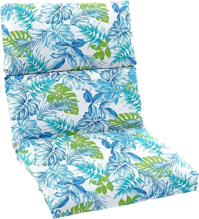 BrylaneHome Universal Chair Cushion - 45.75”L x 22”W x 2.75”H - Patio & Outdoor - Water - Photo 1