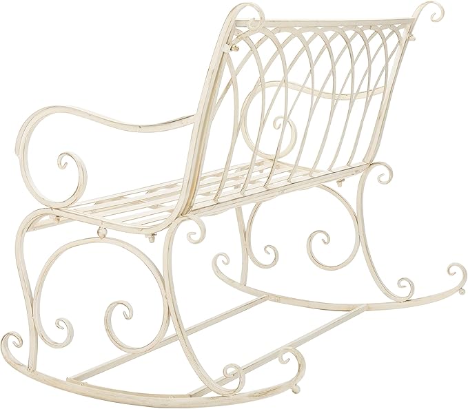 Safavieh PAT5021A Outdoor Collection Ressi Pearl White Rock Bench
