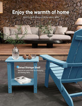 MXIMU Outdoor Side Table for Patio: 16" HIPS Weatherproof Adirondack Table - Small End Tables with Storage for Outside - Photo 6