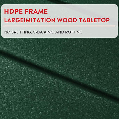 Costaelm Outdoor Side Tables for Patio, Small Patio Conversation Table Weather Resistant Coffee Table, Small Square Table Outdoor End Tables for Porch, Balcony, Poolside, Deck, Dark Green