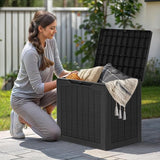 YITAHOME 30 Gallon Outdoor Storage Box, Small Water Resistant Resin Deck Box - Photo 5
