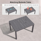 PURPLE LEAF 6-Piece Patio Chaise Lounge Outdoor Pool Lounge Chairs with Adjustable Backrest and Side Tables Aluminum - Photo 8