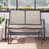 Outdoor Swing Glider Chair for 2 Persons, Rocking Seating Patio Bench w/Coated Steel Frame, Patio Loveseat for Backyard - Photo 1