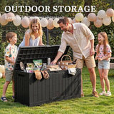 YITAHOME 60 Gallon Outdoor Storage Box, Large Water Resistant Resin Deck Box - Photo 2