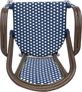 Christopher Knight Home Brianna Bistro Chairs, Navy Blue + White + Brown Wood - Photo 10