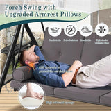 MAGIC UNION 3-Seat Outdoor Patio Swings with Adjustable Cover - Photo 3