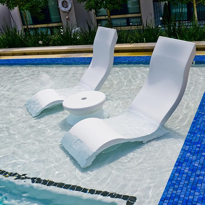 Ledge Lounger - Signature Chair - Inside Pool & Sun Shelf Lounge Chair - Designed for Shallow Shelves Up to 9” - Photo 3