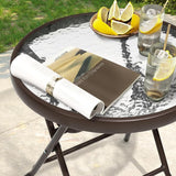 Outdoor Side Table - Small Patio End Table All Weather, Patio Furniture Sets and Outside Furniture for Pool, Balcony - Photo 5