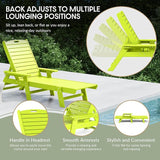 WestinTrends Malibu Poly Reclining Chaise Lounge Lime - Photo 3