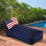 Outdoor Chaise Lounge Chair, Sunbed UV Resistant American Flag Sofa Couch Patio Waterproof Outside Sunlounge Reclining - Photo 7