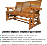 Fortune Candy Patio Glider with Cup Holders, High Roll Back and Deep Contoured Seat, 3-Seater, Heavy Duty 800 Lb - Photo 4