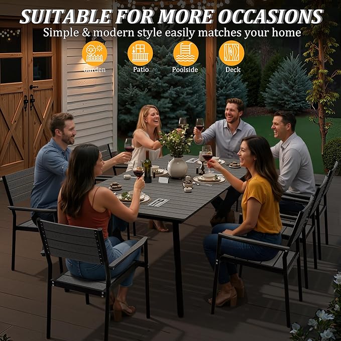83" Patio Outdoor Dining Table for 6-8 - Photo 6