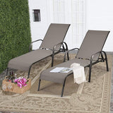 Tangkula Lounge Chair Outdoor, Patio Chaise Lounge with Adjustable Backrest - Photo 4