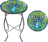MUMTOP Outdoor Side Table - Small Mosaic Patio Tables - Photo 1