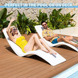 in Pool Lounge Chairs, Pool Lounger for Sun Shelf, Waterproof Patio Furniture with Weather-Resistant Design - Photo 7
