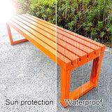 Outdoor Bench, Garden Bench, Stable Metal Legs, 2 Seater Patio Benches 880lb Capacity - Photo 7