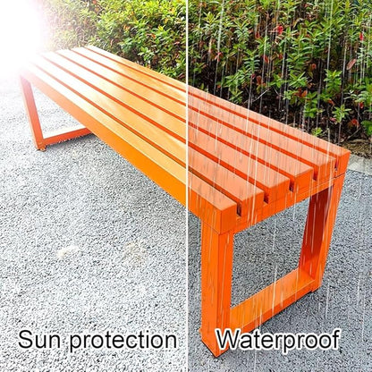 Outdoor Bench,Garden Bench,Stable Metal Legs,2 Seater Patio Benches 880lb Capacity,Park Furniture Seating for Backyard Balcony Lawn Front Porch(Red,47.2 Inch)
