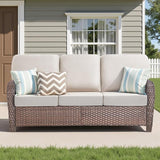 75'' Outdoor Patio Couch Wicker Sofa - Photo 1