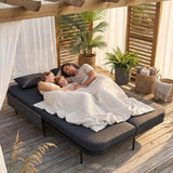 BULEXYARD 51.2" Double Chaise Lounge Outdoor, 2-Person PE Wicker Patio Daybed with Dual 5-Position Adjustable Backrest - Photo 3