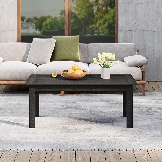 Stoog Outdoor Coffee Table, All-Weather Poly Lumber Patio Side Table, Rectangle End Table for Backyard, Porch, Garden - Photo 7