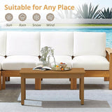 LUE BONA Outdoor Coffee Table Rectangle, HDPS Patio Coffee Tables for Outside - Photo 4