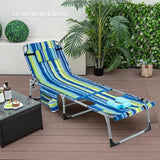 Giantex Set of 2 Tanning Chair with 5 Adjustable Position, Face & Arm Hole, Hand/Shoulder Strap, Removable Pillow - Photo 2