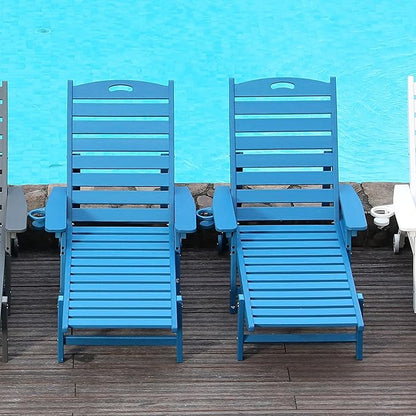 Outdoor Chaise Lounge Chair with Adjustable Backrest and Heavy-Duty Support for Ultimate Relaxation