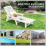Giantex Adjustable Chaise Lounge Outdoor - Patio HDPE Reclining Chair Outdoor Recliner with 4-Position Backrest - Photo 7