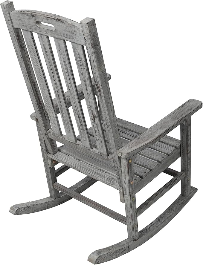 Oversized Porch Rocker Chair with Wide Seat and Tall Backrest for Ultimate Relaxation and Comfort Indoors or Outdoors