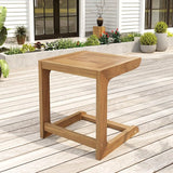 Christopher Knight Home Dessa Outdoor Side Table, Acacia Wood End Table, C Shape Small Coffee Table - Photo 4