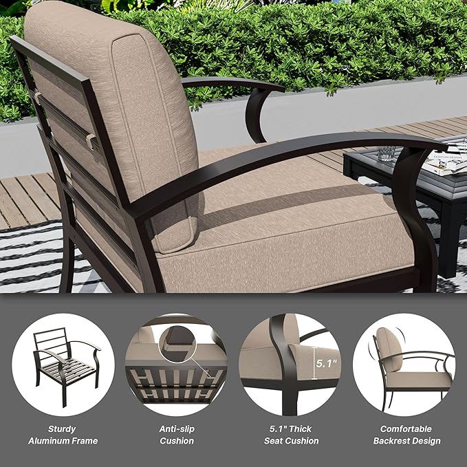 Gotland Aluminum Patio Furniture Set - Photo 4