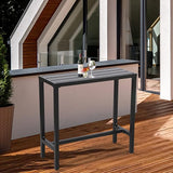 Outdoor Bar Table, Patio Counter Height Bar Tables, 47" Rectangle Bar Table for Patio, Garden, Yard, Balcony - Photo 2