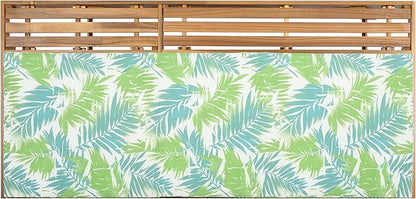 GDFStudio Acacia Wood Chaise Lounge Set with 2" Water-Resistant Cushion,4-Position Adjustable Backrest Recliner,Outdoor Lounger Chair for Patio,Garden,Poolside,Balcony,Deck,79" C Green Leaf,Teak
