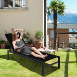 Giantex Set of 2 Patio Chaise Lounge Chair, Outdoor Sunbathing Chair Lawn Reclining Lounger with 6 Adjustable Position - Photo 2
