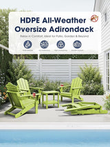 KINGYES Adjustable Folding Adirondack Chair, 3-Position Reclining Adirondack Chairs with Cup Holder - Photo 9