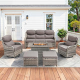 Luxury Patio Furniture Set with 42.5" Fire Pit Table - Photo 1