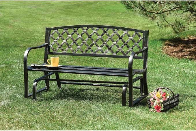 DO IT BEST GS SXL-SG131F Outdoor Expressions Steel Glider Bench