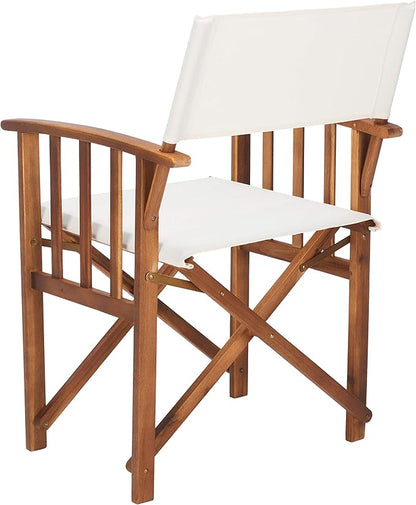 SAFAVIEH Outdoor Laguna Natural and Beige Director Chair (Set of 2)