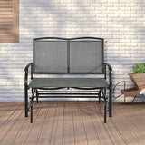 Giantex Patio Glider Benches for Outside, Swing Glider Chair with Steel Frame, 400 LBS Capacity, Patio Swing Rocker - Photo 2