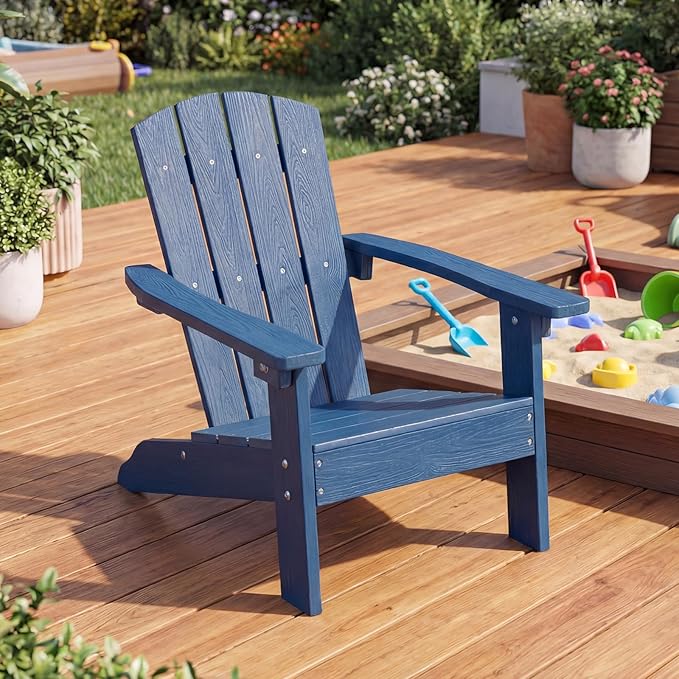 Giantex Kids Adirondack Chair, All-Weather HIPS Children's Outdoor Chair w/Ergonomic Design - Photo 2