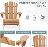 Wooden Folding Adirondack Chair Set of 6 - Photo 4