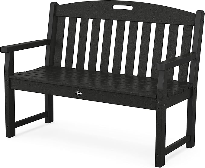 Trex Outdoor Furniture TXB48CB 48-Inch Yacht Club Bench, Charcoal Black