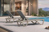 PURPLE LEAF Outdoor Chaise Lounge Chair Set of 2 Pool Lounge Chair with Champagne Aluminum Plastic Stackable Patio - Photo 3