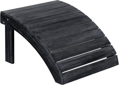 Safavieh PAT6701K Outdoor Collection Mopani Ottoman, Dark Slate Grey