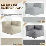 Patio Corner Chair, Outdoor Armrest Bean Bag Chair, Daybed Sofa Comfy Couch, Modular Patio Sectional Sofa - Photo 5